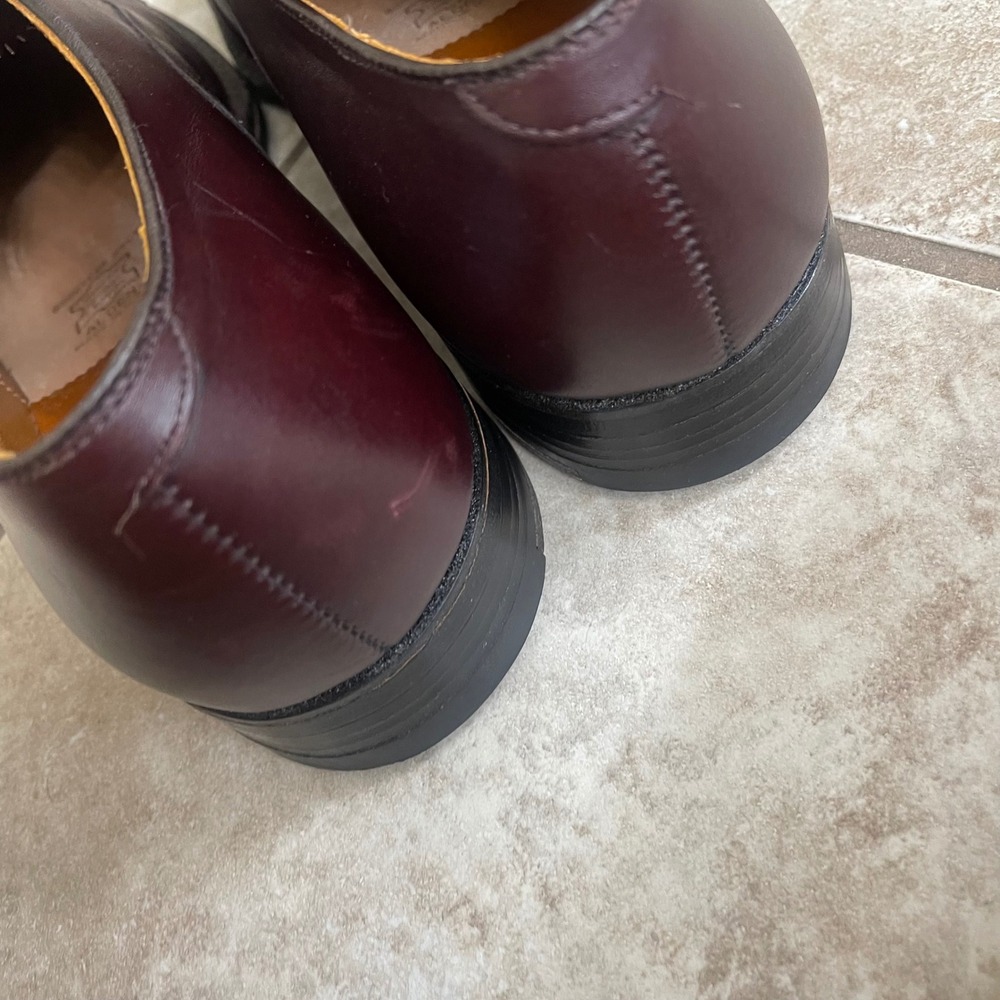 Alden Mens Burgundy Leather Cap Toe Oxford Dress Shoes Made in USA 905 11 B/D - Picture 6 of 14